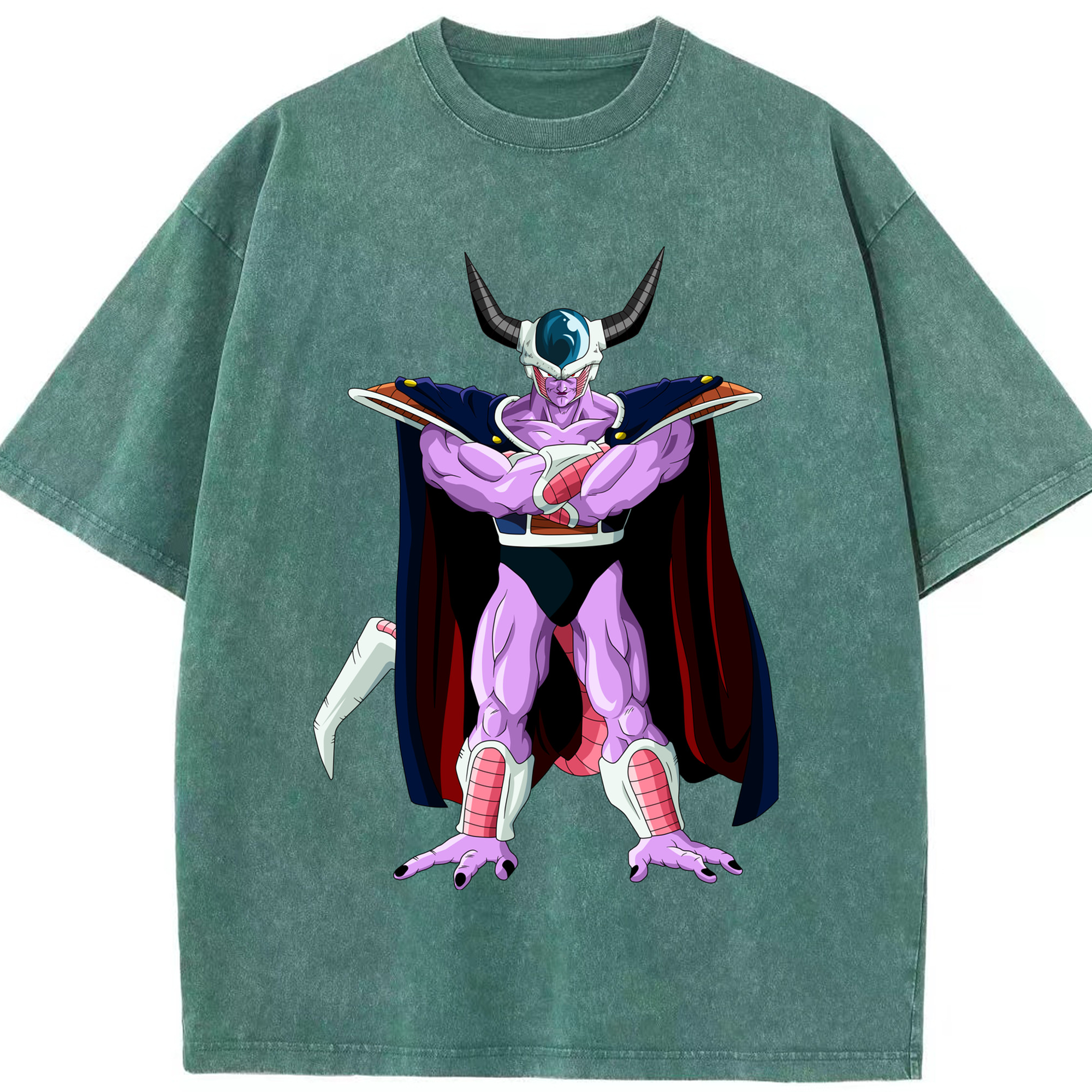 （画像用） ドラゴンボール コルド大王 DRAGON BALL King Cold 綿100% ヴィンテージ風 半袖Tシャツ（フロントプリント）